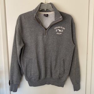 MV Sport Catalina Island cozy grey large sweatshirt with pockets